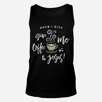 Give Me Coffee And Jesus Christian Unisex Tank Top | Crazezy DE