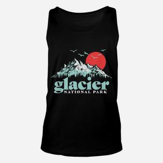 Glacier National Park Vintage 80S Mountains Retro Graphic Unisex Tank Top | Crazezy AU
