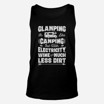 Glamping Definition Glamper Women Wine Funny Camping Unisex Tank Top | Crazezy CA