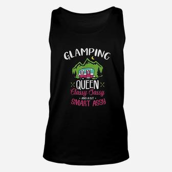 Glamping Queen Classy Sassy Smart Assy Camping Unisex Tank Top | Crazezy UK