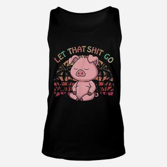 Go Pig Cute Farm Pig Lovers Namaste Yoga Unisex Tank Top | Crazezy
