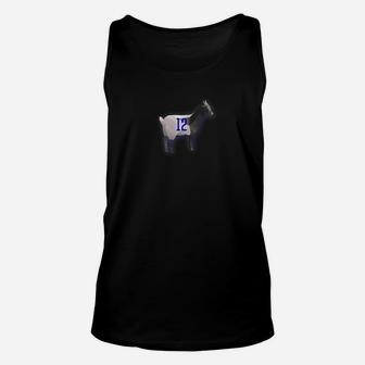 Goat Number 12 Football Player For Fans Gift Unisex Tank Top | Crazezy