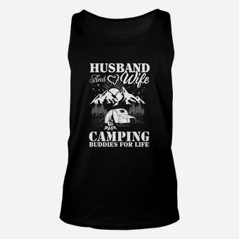 Husband And Wife Camping Buddies For Life Unisex Tank Top | Crazezy UK