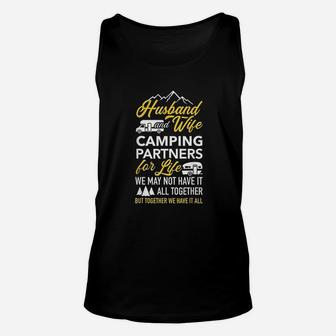 Husband And Wife Camping Partners For Life Rv Trailer Unisex Tank Top | Crazezy