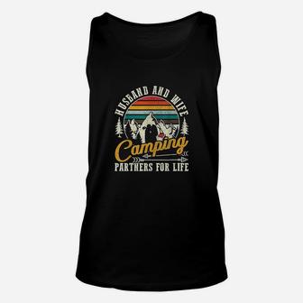 Husband And Wife Camping Partners For Life Sweet Unisex Tank Top | Crazezy