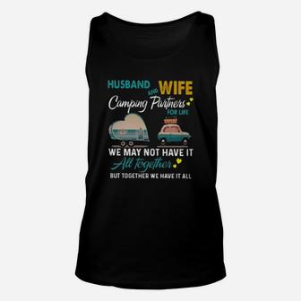 Husband And Wife Camping Partners For Life Unisex Tank Top | Crazezy CA