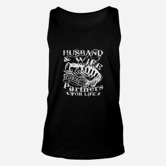 Husband And Wife Fishing Partner For Life T Shirt Unisex Tank Top | Crazezy