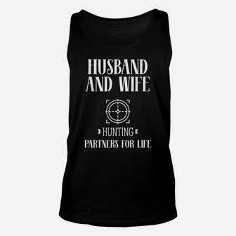 Husband And Wife Hunting Partners For Life Couples Married Unisex Tank Top | Crazezy
