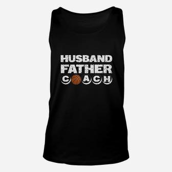 Husband Father Coach Basketball Player Lover Dad Gift T-shirt Unisex Tank Top | Crazezy UK
