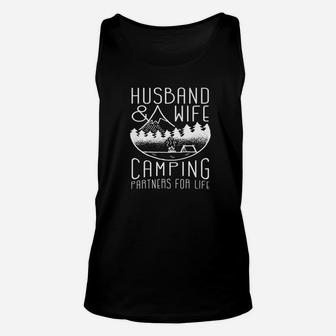 Husband Wife Camping Partners For Life Camper Unisex Tank Top | Crazezy