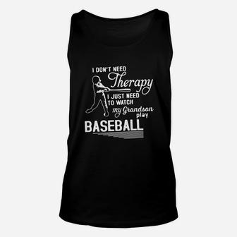 I Just Need To Watch My Grandson Play Baseball Unisex Tank Top | Crazezy