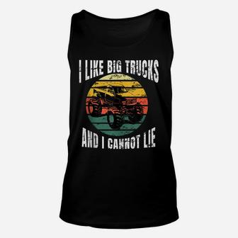 I Like Big Trucks And I Cannot Lie Retro Sun Mud Racing Unisex Tank Top | Crazezy