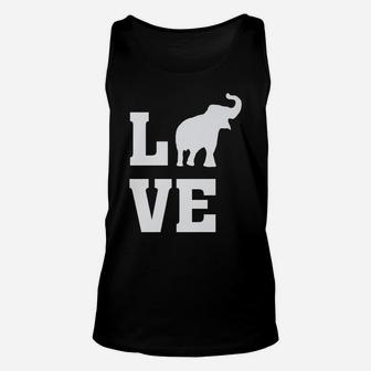 I Love Elephants - Animal Elephant Lover Unisex Tank Top | Crazezy