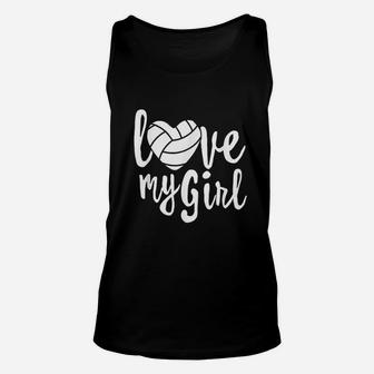 I Love My Girls Mom Volleyball Cute Volleyball Mom Unisex Tank Top | Crazezy