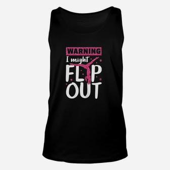 I Might Flip Out Funny Gymnast Cheerleading Gift Unisex Tank Top | Crazezy DE