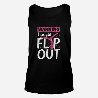 I Might Flip Out Funny Gymnast Cheerleading Gift Unisex Tank Top | Crazezy CA