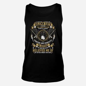 I Once Took A Solemn Oath To Defend A Constitution Veteran Unisex Tank Top | Crazezy DE