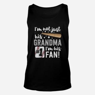 Im Not Just His Grandma Im His 1 Fan Baseball Grandmother Unisex Tank Top | Crazezy CA