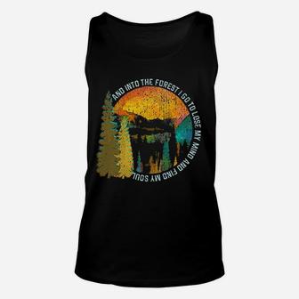 Into The Forest I Go Hiking Nature Lover Camping Gift Unisex Tank Top | Crazezy DE
