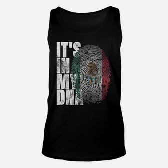 It's In My Dna Mexican Shirt Proud Hispanic Gift Mexico Flag Unisex Tank Top | Crazezy AU