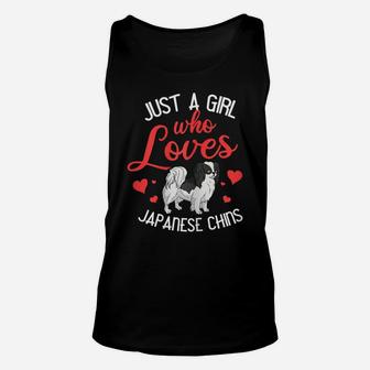 Japanese Chin Dog Gift Puppies Owner Lover Unisex Tank Top | Crazezy
