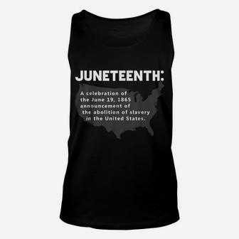 Juneteenth Celebrates Freedom Black African American T Shirt Unisex Tank Top | Crazezy