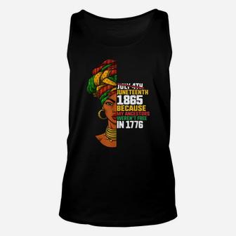 Juneteenth Day Ancestors Free 1776 July 4Th Black African11 Unisex Tank Top | Crazezy