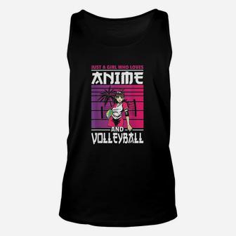 Just A Girl Who Loves Anime And Volleyball Anime Gifts Unisex Tank Top | Crazezy