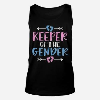 Keeper Of The Gender - Cute Gender Reveal Baby Shower Design Unisex Tank Top | Crazezy