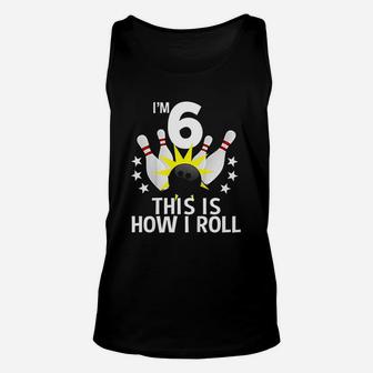 Kids 6 Year Old Bowling Birthday Party Unisex Tank Top | Crazezy UK