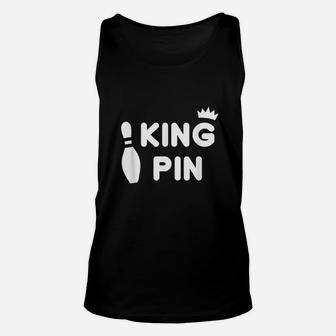 King Pin Bowling Funny Cute Couples Bowler League Gift Unisex Tank Top | Crazezy DE