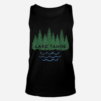 Lake Tahoe California Nevada Outdoor Lake Trees Unisex Tank Top | Crazezy CA