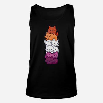 Lesbian Pride Cat Lgbt Gay Flag Cute Hers And Hers Gifts Sweatshirt Unisex Tank Top | Crazezy