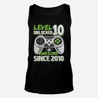 Level 10 Unlocked Awesome 2010 Video Game 10Th Birthday Gift Unisex Tank Top | Crazezy