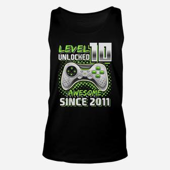 Level 10 Unlocked Awesome 2011 Video Game 10Th Birthday Gift Unisex Tank Top | Crazezy