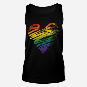 Lgbt Gay Pride Heart Flag Pride Month Gift Unisex Tank Top | Crazezy UK
