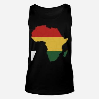Love Africa Flag Proud African Pride Map Sweatshirt Unisex Tank Top | Crazezy