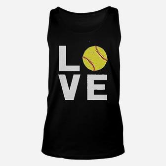 Love Softball Gift For Softball Fans Unisex Tank Top | Crazezy AU