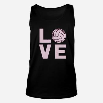 Love Volleyball Sweatshirt Gift For Volleyball Fans Women Unisex Tank Top | Crazezy