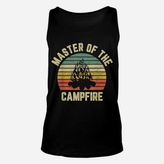 Master Of The Campfire Camping Shirt Vintage Camper Unisex Tank Top | Crazezy AU