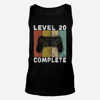 Mens 20Th Birthday Shirt Men Gaming Tshirt Level 20 Complete Unisex Tank Top | Crazezy