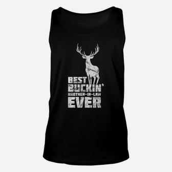 Mens Awesome Best Buckin Brother-In-Law Gift Bucking Deer Hunting Unisex Tank Top | Crazezy