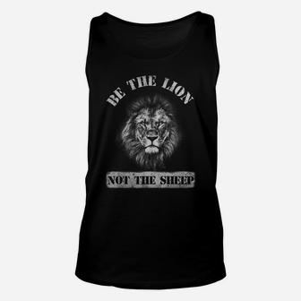 Mens Be The Lion Not The Sheep Patriotic Lions Veteran Women Unisex Tank Top | Crazezy CA