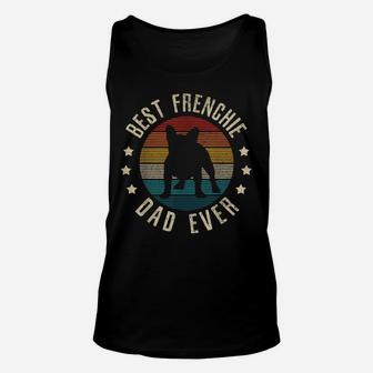 Mens Best Frenchie Dad Ever - Vintage French Bulldog Funny Gift Unisex Tank Top | Crazezy