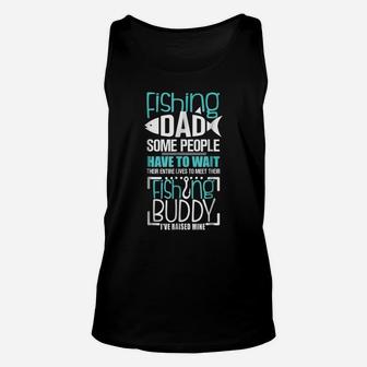 Mens Fishing Dad Funny Father Kid Matching T-Shirt Unisex Tank Top | Crazezy