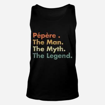 Mens Pepere Man Myth Legend Father Dad Uncle Gift Idea Tee Unisex Tank Top | Crazezy AU
