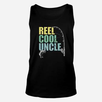 Mens Reel Cool Uncle Fishing Daddy Fathers Day Shirt Unisex Tank Top | Crazezy AU