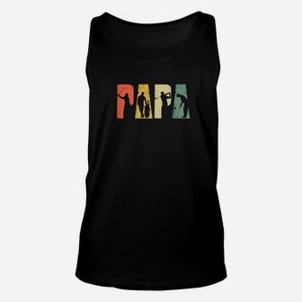 Mens Retro Golfing Papa Shirt Golf Gifts For Fathers Day Unisex Tank Top | Crazezy AU