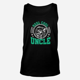 Mens Uncle Fishing Funny Reel Cool Fishermen Gifts Unisex Tank Top | Crazezy
