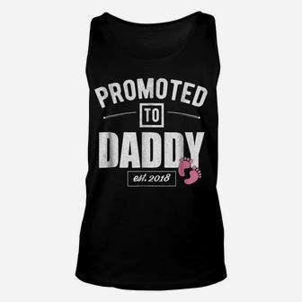 Mens Vintage Promoted To Daddy Its A Girl 2018 New Dad Shirt Unisex Tank Top | Crazezy
